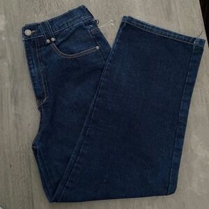 FUBU Vintage Jeans Womens 14 Blue Denim Embroidered High Waist Y2K Baggy Pant